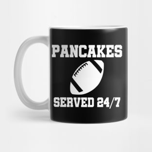 O-Line Pancakes Served 24/7 American Football Mug